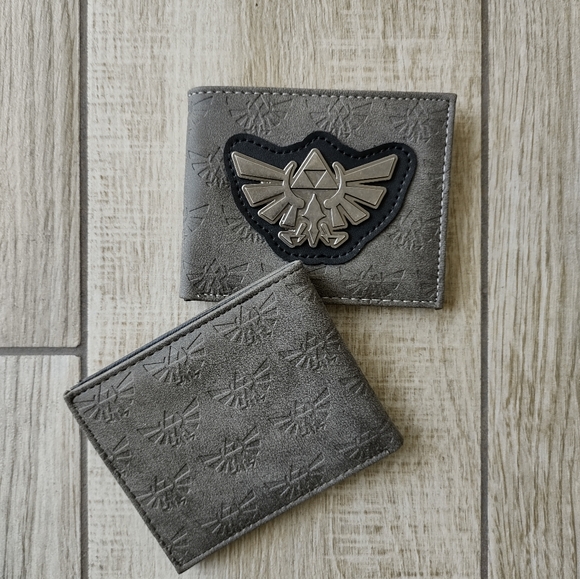 NEW Nintendo Zelda metal logo men wallet silver - Picture 3 of 4